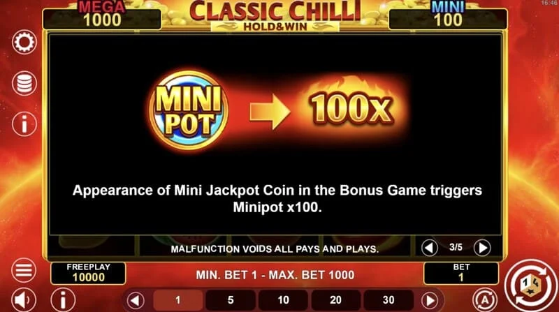 Classic Chilli Hold & Win - Hold & Win राउंड शुरू करना