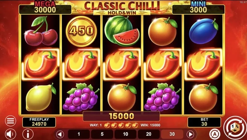 Classic Chilli Hold & Win - प्रतीक पर निश्चित Jackpot